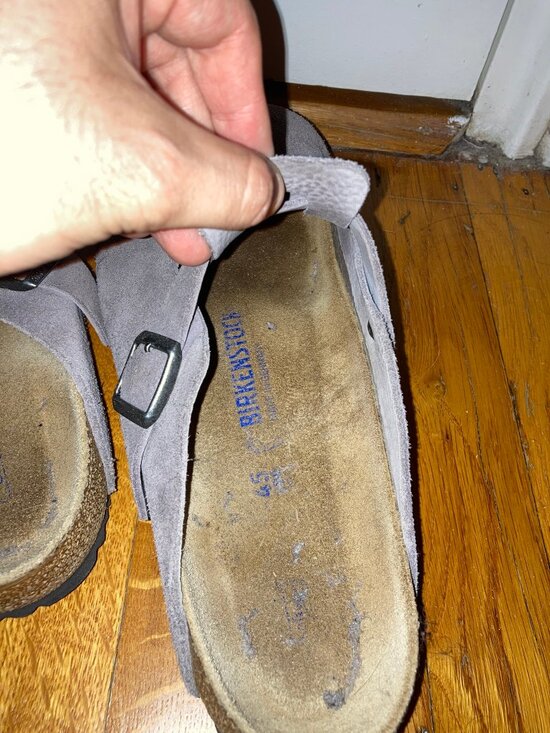 Birkenstock Boston Suede - Faded Purple (Narrow Fit  Birkenstock Boston Suede Faded Purple Men\'s Size 45/ US 12 EUC